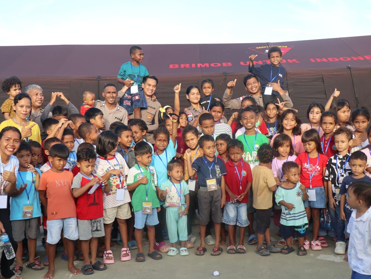 Lewat Belajar dan Bermain, Satgas Damai Cartenz Hadirkan Senyum Ceria Anak-anak Papua di Momen Paskah