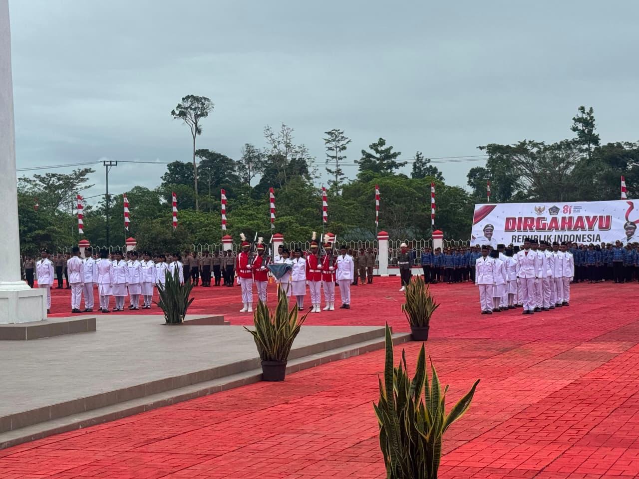 Upacara HUT ke-81 RI di Yahukimo Berlangsung Khidmat, Satgas Kepolisian Operasi Damai Cartenz Pastikan Keamanan dan Kelancaran Jalannya Upacara